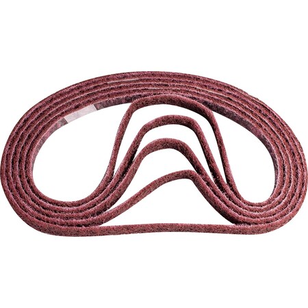 Pferd Sanding Belt, 1/2" W, 24" L, Surface Conditioning, Aluminum Oxide, 180 M Grit, Medium, Polivlies 43560